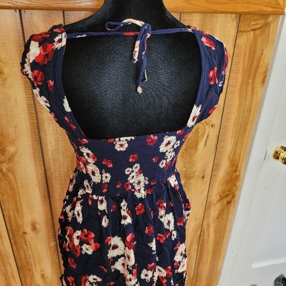 Hollister Floral Sundress Women’s Small – Navy Red White Print - Picture 7 of 9